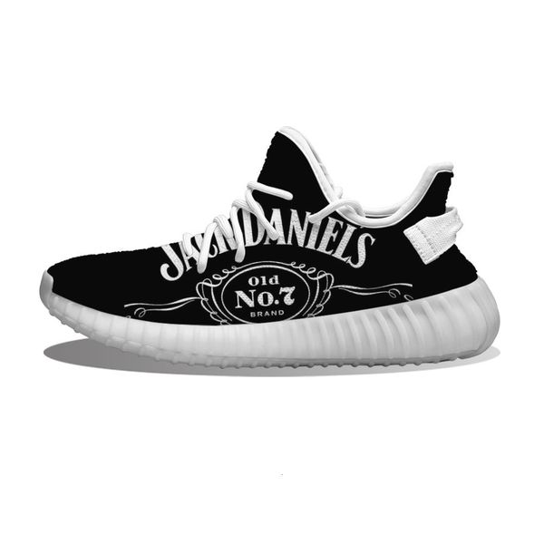 

diy custom jack daniels logo running shoes mesh printed mens womens trainers outdoor sports sneakers