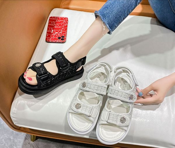 

2021 summer fashion trend gladiator style thick heels women sandals camellia shoes, Black
