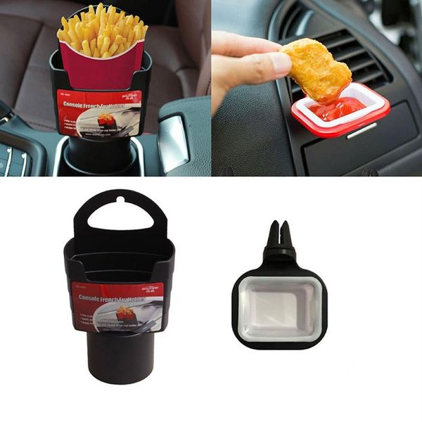 

car organizer french fries holder storage box food drink cup and sauce