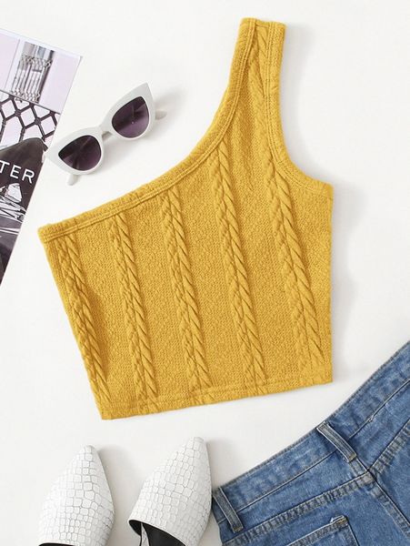 

one shoulder crop g6xp#, White