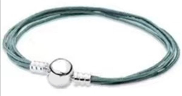 

new 2021 100% 925 sterling silver green circle bracelet fit diy original fshion jewelry gift 11123, Golden;silver