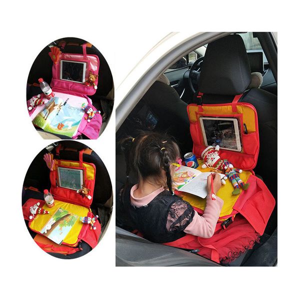 

portable kids outdoor learning backpack multi pocket car seat hanging bag ipad or other tablet holder waterproof snack & play tray