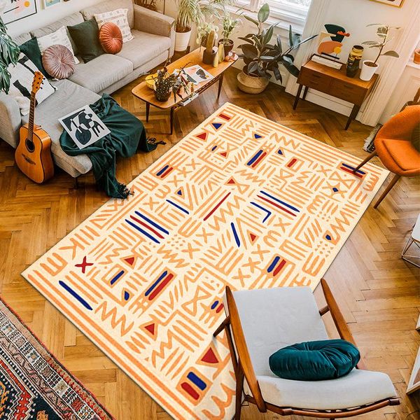 

carpets tongdi moroccan carpet anti-skid modern elegant artistic printing mat soft rug luxury decor for home parlour livingroom bedroom