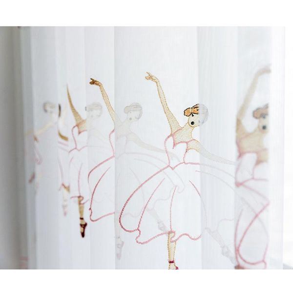 

new white embroidered tulle curtains for the living room korean dancer sheer voile curtain for girl bedroom window blind custom