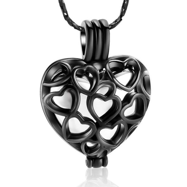 

chains hold multi-colored crystal angel wing wrapped heart memorial urn necklace for ashes keepsake cremation jewelry women multi, Silver