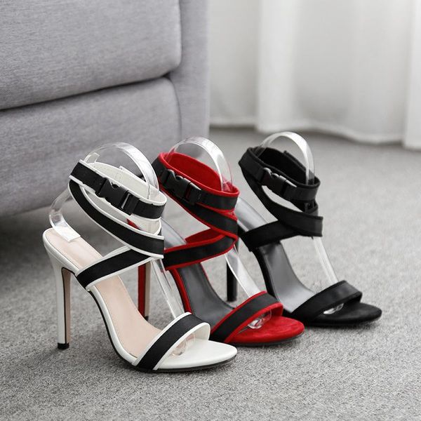 

2021 sandals open toe female shoe high heels new stiletto peep girls fashion summer high-heeled comfort multicolored back strap, Black
