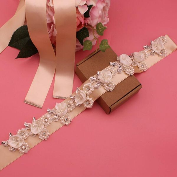 

wedding sashes rhinestones bridal belt diamond dress crystal satin sash for, White