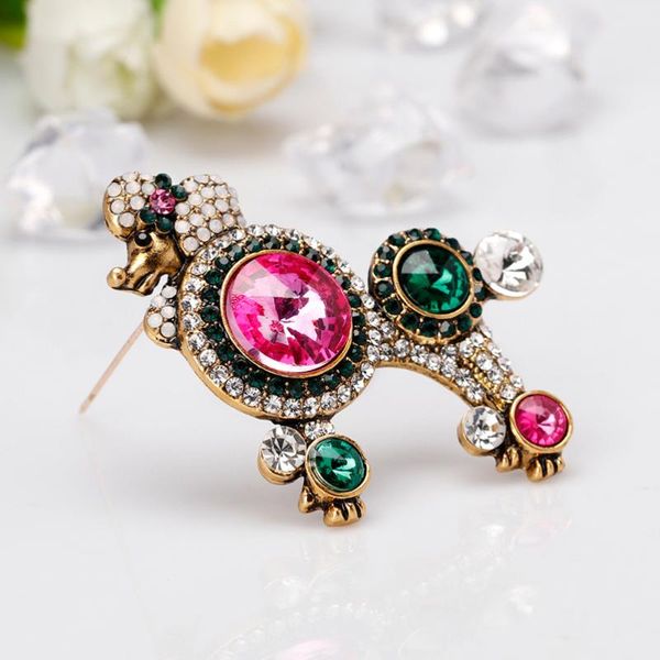 

pins, brooches 1pcs creative shepherd dog shaped alloy brooch fashion breastpin cloth accessory for wedding party, Gray
