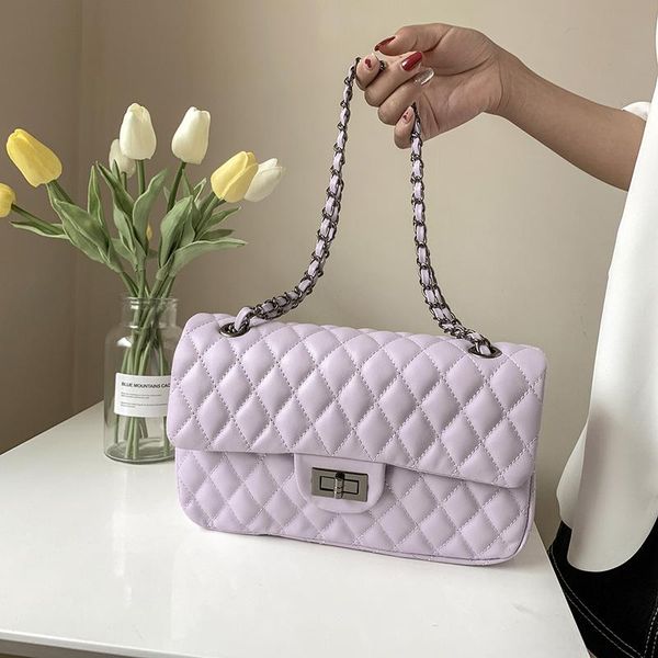 

evening bags 10 color diamond lattice crossbody for women chain shoulder handbags and purses female messenger bag 7514