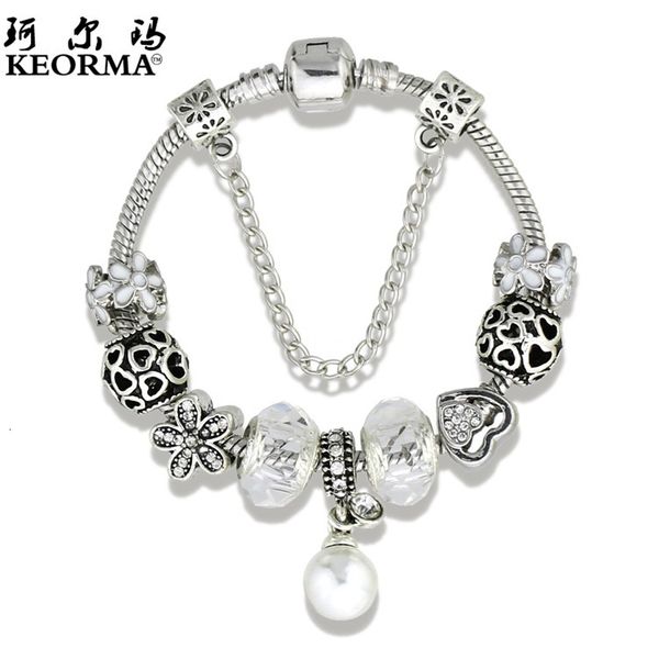 

souvenirs hand catenary kelma style crystal pearl pendant diy beaded women's bracelet pure and elegant jewelry