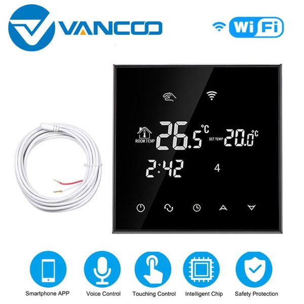 

smart home control vancoo wifi thermostat 220v floor electric heating controller digital temperature works with alexa google