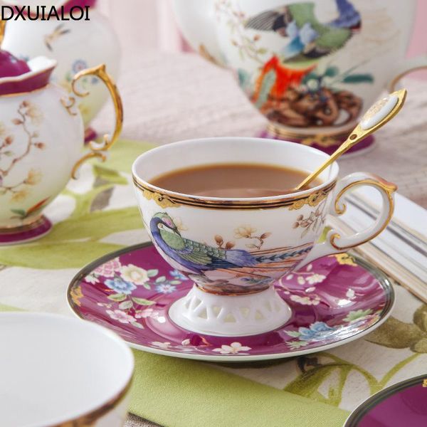 

mugs creative afternoon tea bone china cup and saucer high-end phnom penh ceramic coffee flower set 200ml