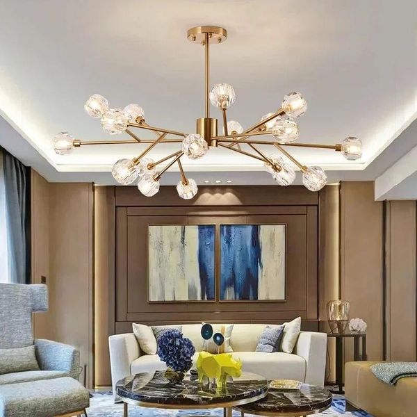 

chandeliers modern nordic chandelier living room lamp designer personality creative dining bedroom villa molecular lighting