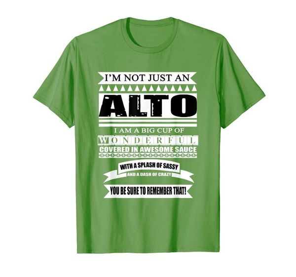 

men's t-shirts i'm not just an alto singer wonderful t-shirt, White;black