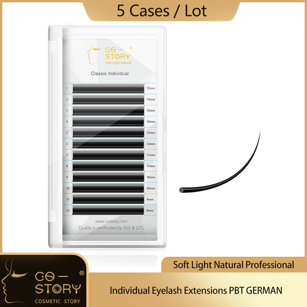 

false eyelashes costory 5 cases eyelash extension classic lashes individual light soft natural single makeup mink black
