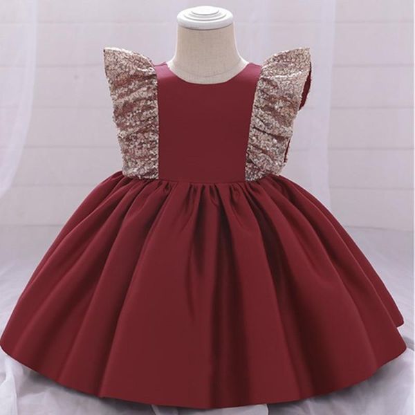 

little flower girl satin brithday dresses wedding party, White;blue