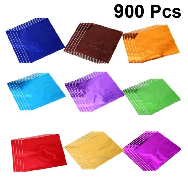

gift wrap 900pcs colorful aluminum foil chocolate wrapping paper tea food package wedding party candy packaging