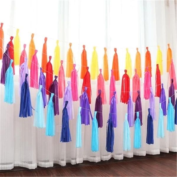 

party decoration gold pink paper tassel balloon banner rose silver aluminum foil for baby shower 1st birthday decor