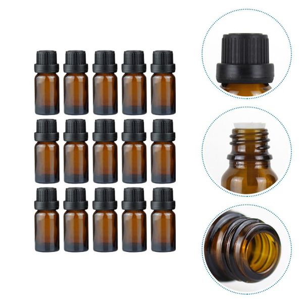 

storage bottles & jars 20pcs 5ml glass essential oil cosmetic container brown