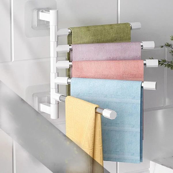 Toalhas de toalhas sem punção de vaso sanitário giratória pendurar banheiro de parede de banheiro suprimentos domésticos de armazenamento