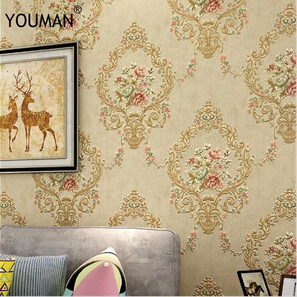 

wallpapers luxury simple european 3d embossed damask wallpaper for walls decor modern wall paper rolls bedroom living room background