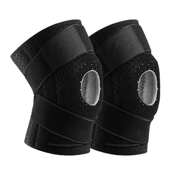 

elbow & knee pads 2pcs adjustable compression with side stabilizers cycling pain meniscus tear support pad arthritis brace workout sport, Black;gray