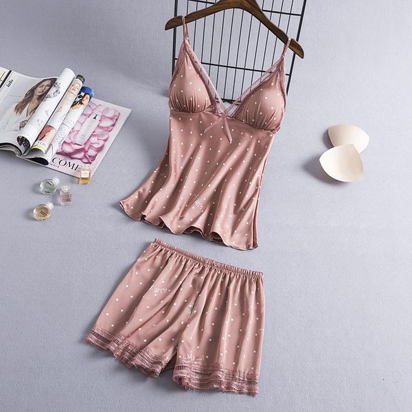 

nightdresses women night-dresses v-necks tied up short pants summer pajamas k858, Black;red