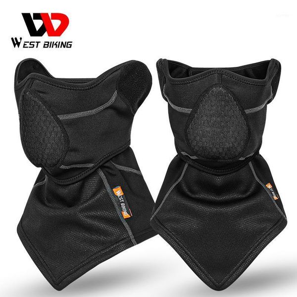 

west biking winter sport face cover warm fleece cycling cap bike neck warmer men women running scarf ski motorcycle head cap hat1, Black