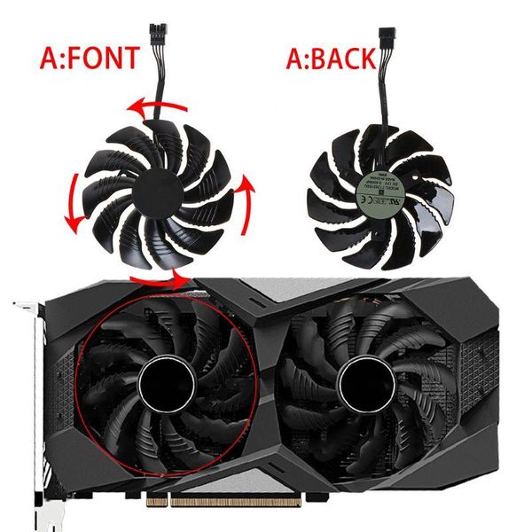 

t129215su 88mm replaced cooling fan cooler for gigabyte geforce gtx 1050 1050ti 1060 1070 1070ti g1 radeon rx 570 580 470 j0pb