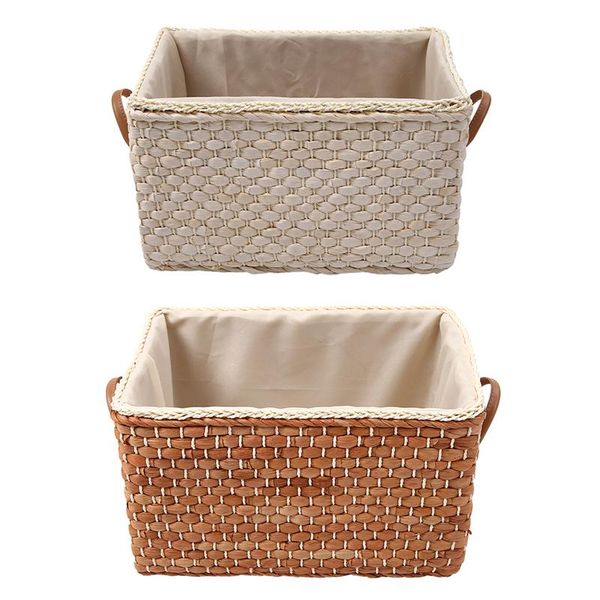 

storage basket japanese garden home sundries boxes corn husk woven baskets