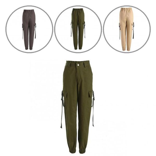 

women's pants & capris women harem zipper breathable strap soft for daily wear, Black;white