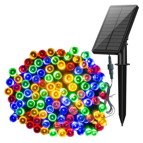 

lawn lamps 220 led easy install solar string light waterproof fence home decor accessories outdoor garden gift 8 modes stable festival