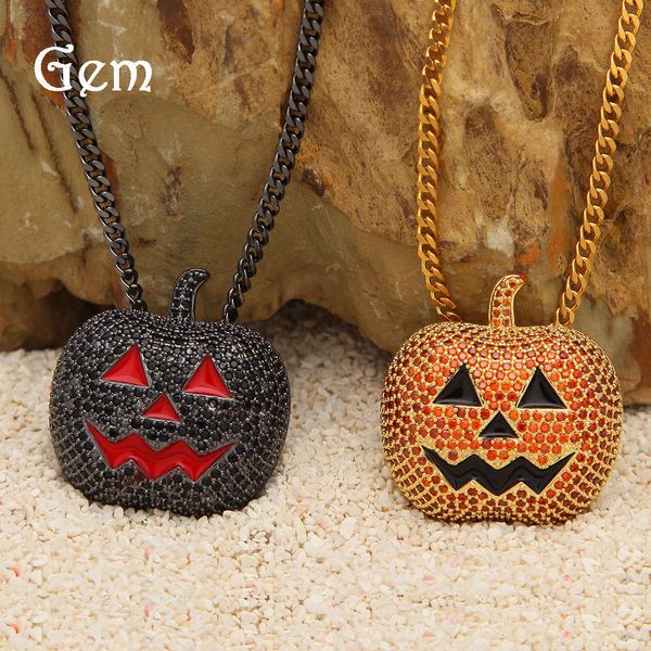 

jack o'lantern with zircon pendant, Silver