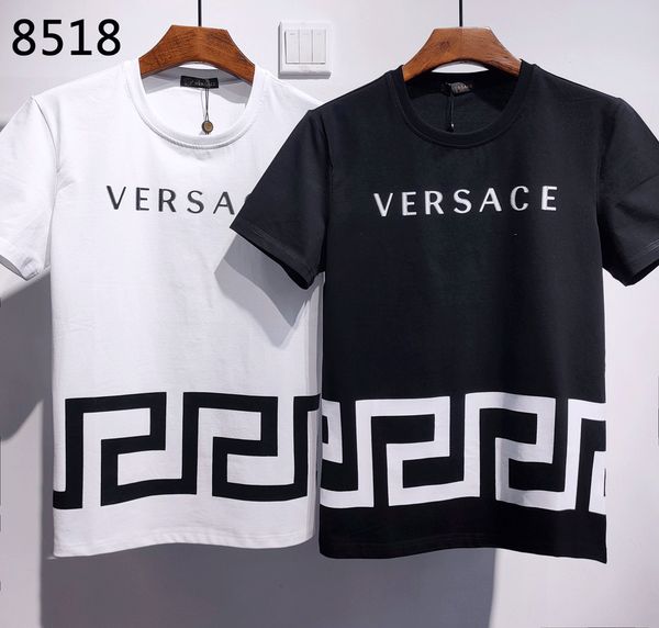 

100% cotton m-3xl designers tees women's and men's t-shirts embroidery hoodies pants in bags whosale belts polos clothing-8518, White;black