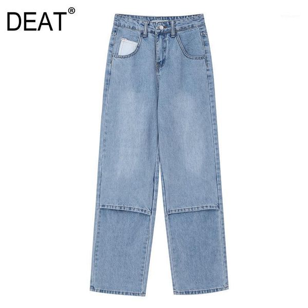 

women's jeans women's [] 2022 spring autumn fashion street style wide leg pants loose high waist casual women 13a568, Blue