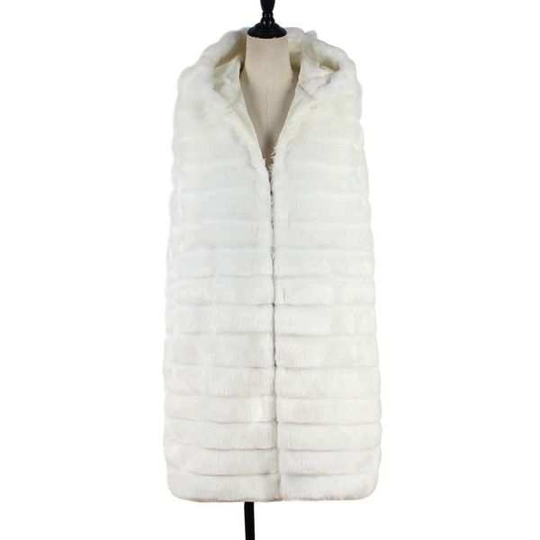 

women's vests 2021 women winter vest coat hooded white casual long warm chaleco mujer gilet casaco feminino, Black;white