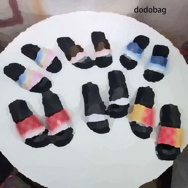 

2021 men sandals slippers embroidery designers slides women sandal floral brocade flip flops striped beach leather rubber flower slipper loa, Black