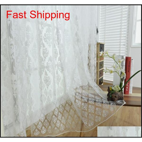 

100*200cm beautiful tulle curtains for living room flower totem tulle screens sheer voile curtains drape jllgqm loveshop01