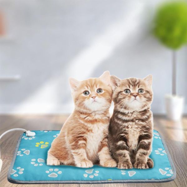 

pet dog cat winter warm electrical heated pad mat carpet for animals pet waterproof plush bed blanket heater carpet heating pad