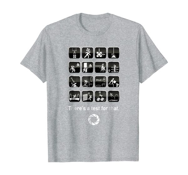 

portal 2 "there's a test for that" t-shirt - ptl031, White;black