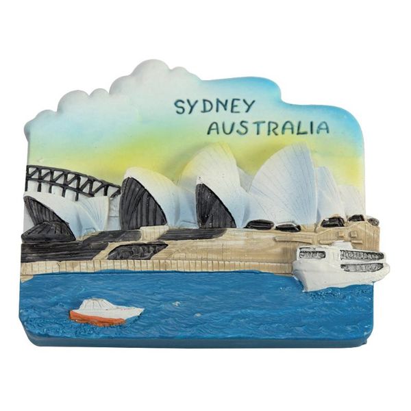 

fridge magnets souvenir resin exquisite construction modern gift living room home decor hand painted scenery magnet