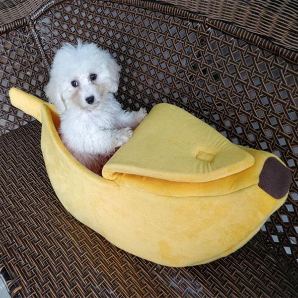 

banana shape dog bed sofa house for cats dog cushion pet supplies