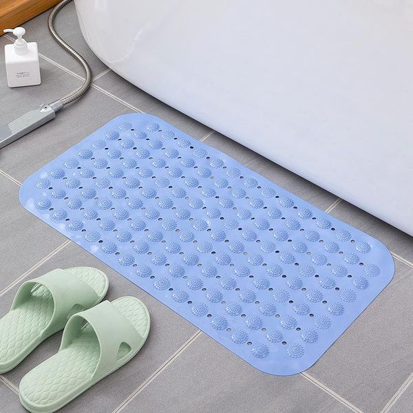 

bath mats solid color pvc carpet with suck bottom anti-slip bathroom shower rectangle square waterproof floor mat products