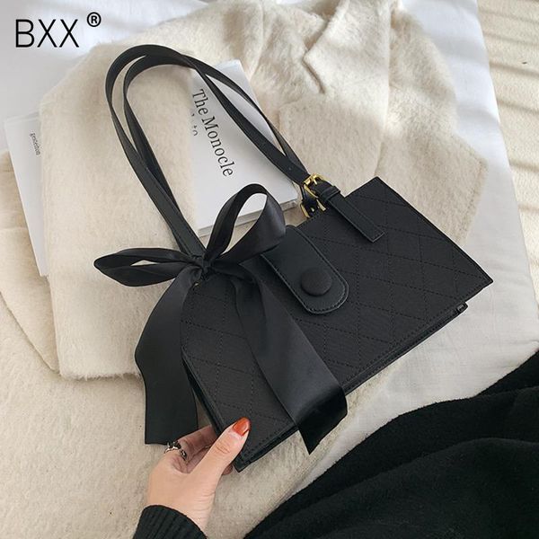 

cross body [bxx] ribbon design small pu leather crossbody bags for women 2021 winter trend hand bag women's shoulder handbags hp346