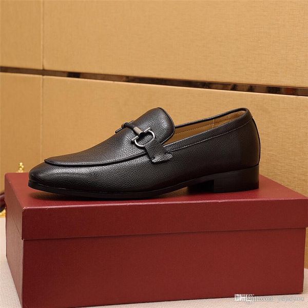 

winter shoes luxury mens loafers gunuine leather hand painted slip on men's designers dress shoes wedding elegant casual business shoes, Black