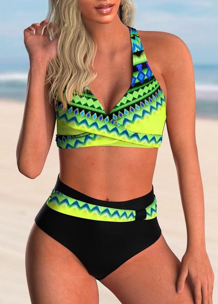 

one-piece suits women's swimsuit 2021 summer print high waist bikini push up bathing suit set plus size swimwear beach swimming