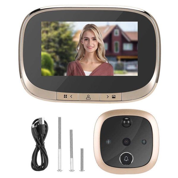 

4.3in 720p hd smart doorbell night vision video camera pir door viewer home security