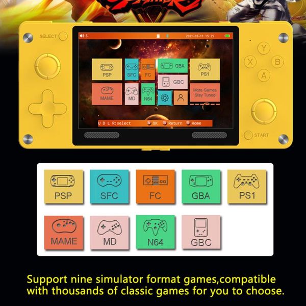 

portable game players a380 wireless console 4.0 inch ips hd screen retro video gaming controller handheld for n64/psp/ ps1/cps1