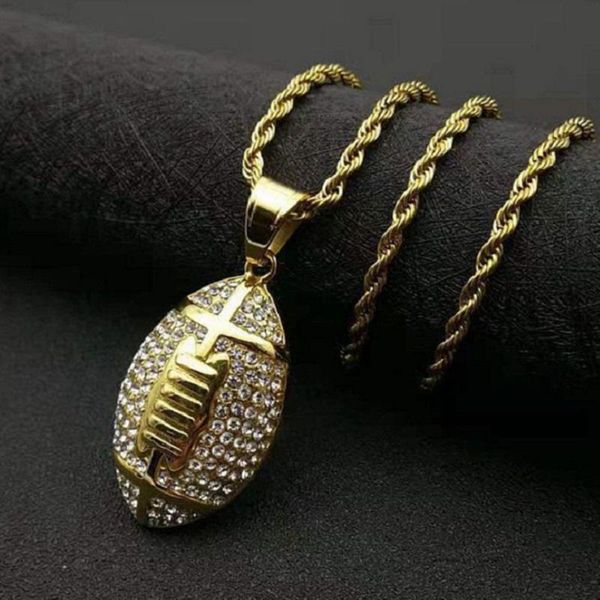

pendant necklaces titanium steel rugby necklace, Silver