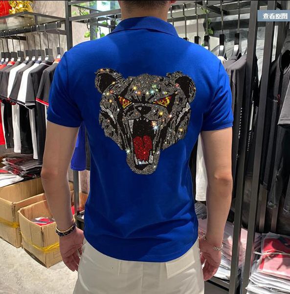 

2021 new &tees men's business men brands shirts drill turn-down collar mens polo shirt tp7b, White;black